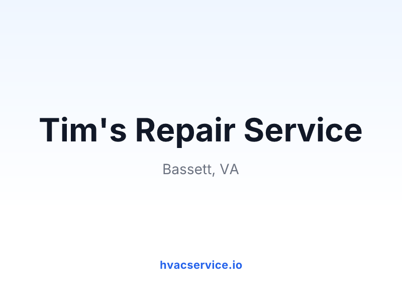 Tim's Repair Service