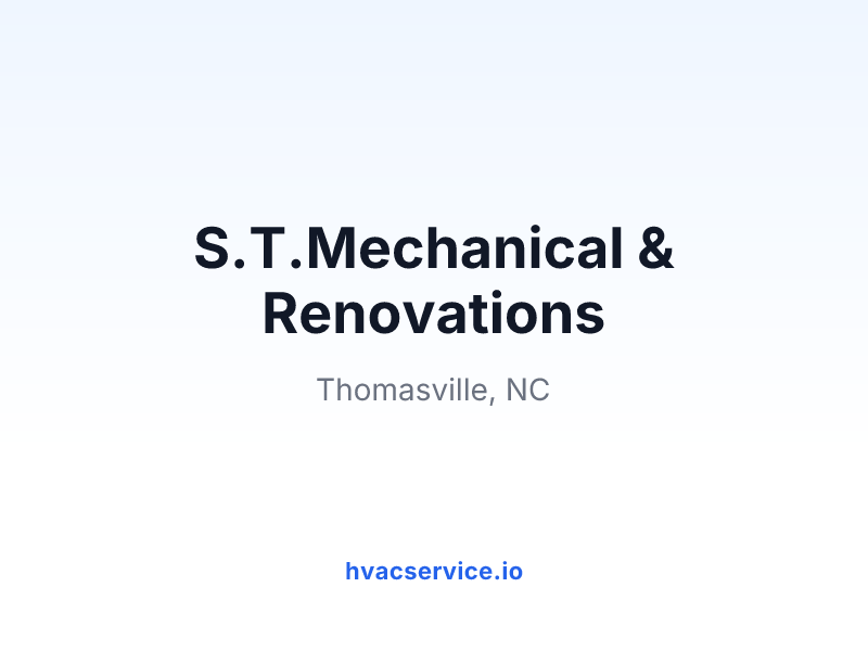 S.T.Mechanical & Renovations