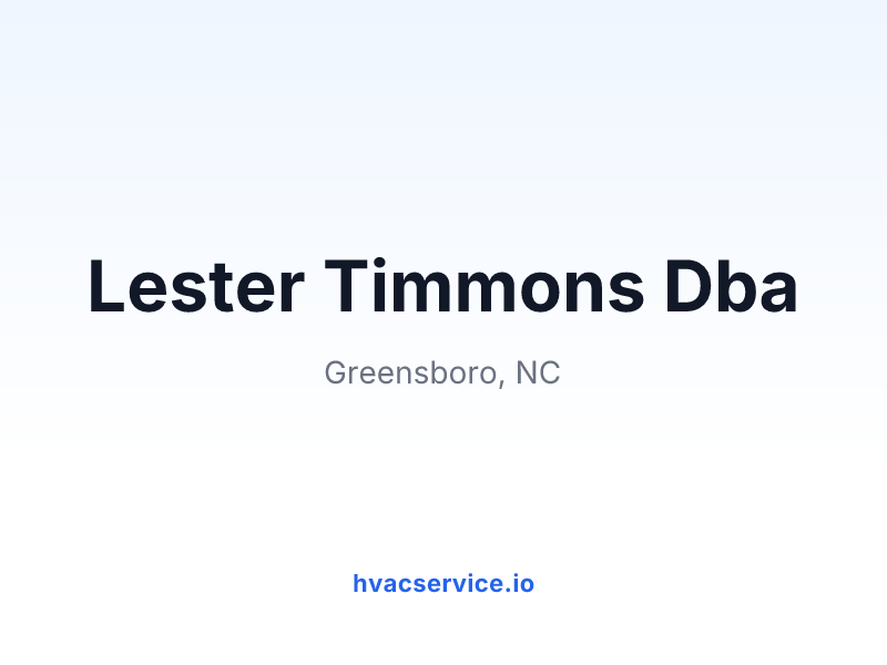 Lester Timmons Dba