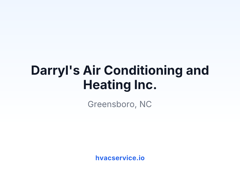 Darryl's Air Conditioning and Heating Inc.