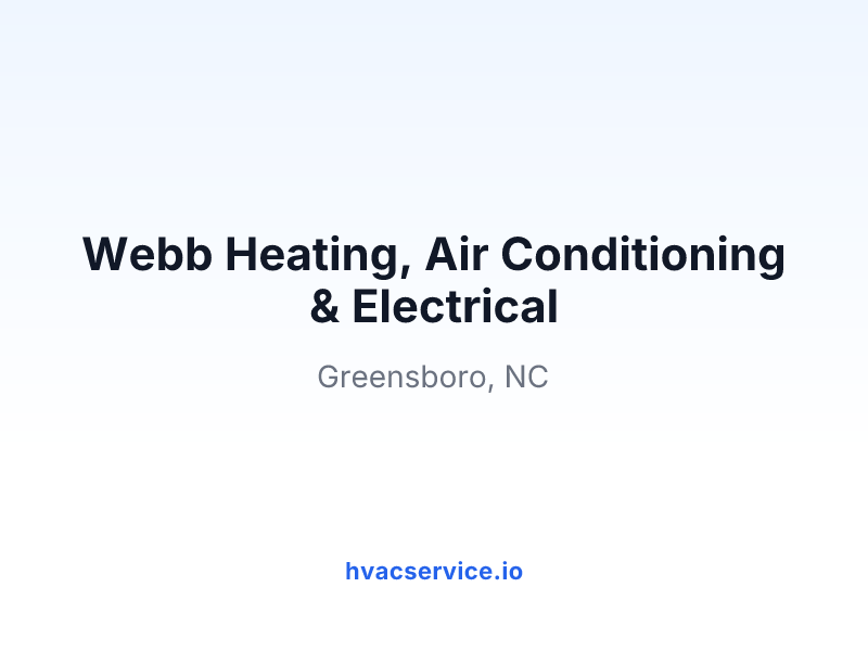 Webb Heating, Air Conditioning & Electrical