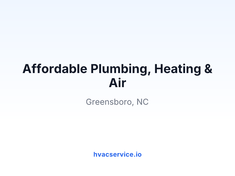 Affordable Plumbing, Heating & Air