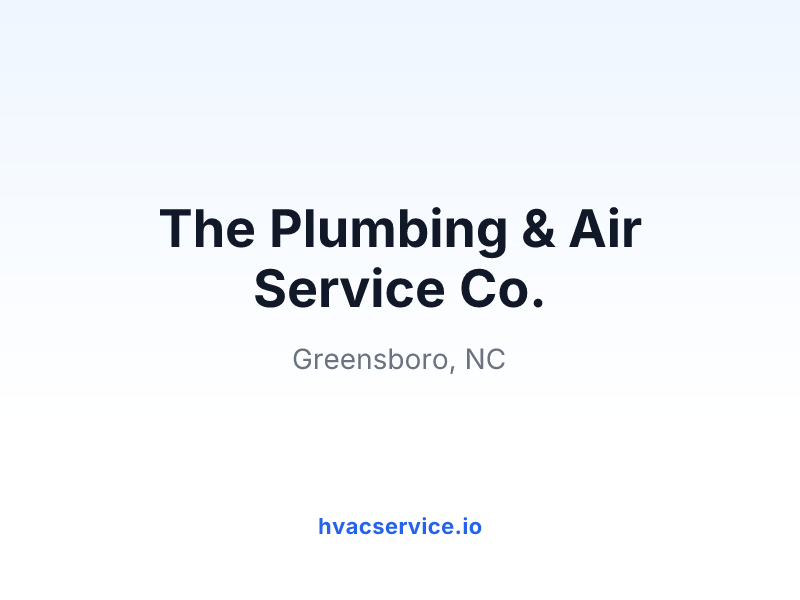 The Plumbing & Air Service Co.