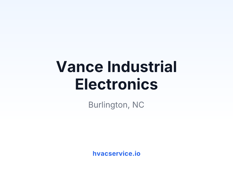 Vance Industrial Electronics