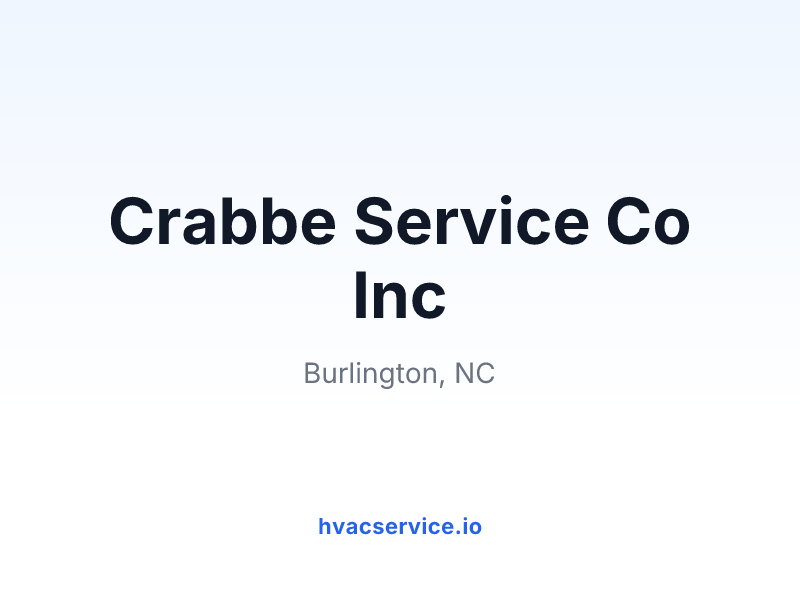 Crabbe Service Co Inc