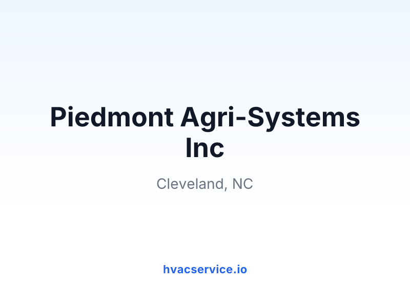 Piedmont Agri-Systems Inc