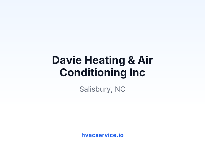Davie Heating & Air Conditioning Inc
