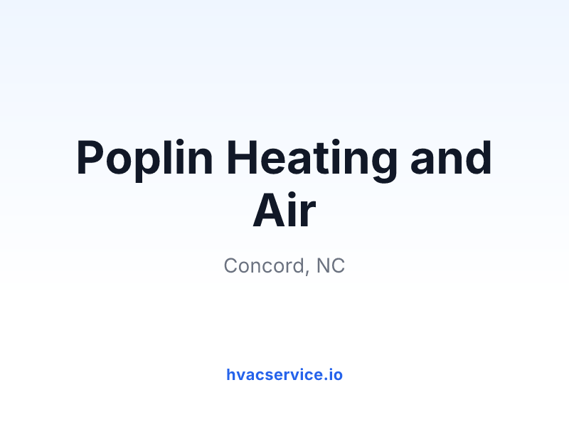 Poplin Heating and Air