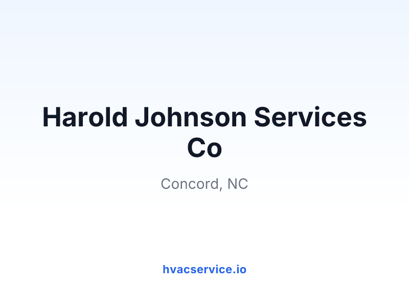 Harold Johnson Services Co