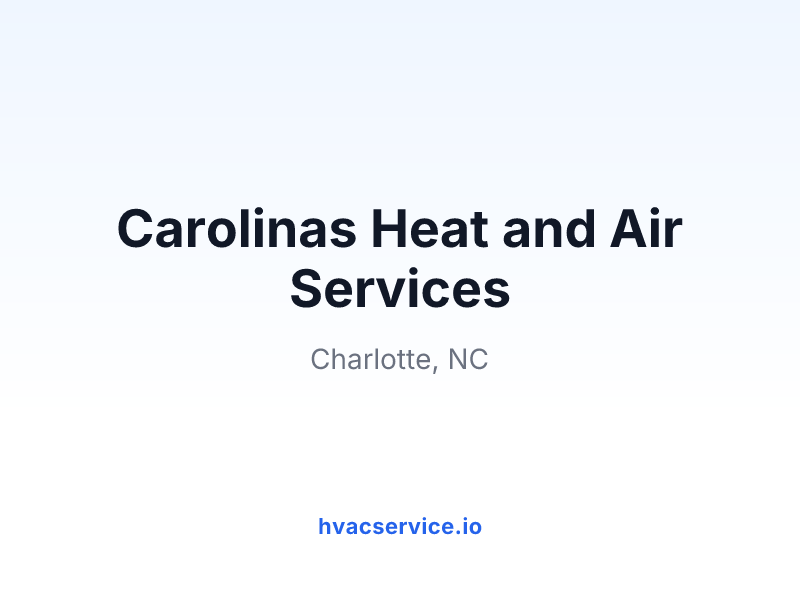 Carolinas Heat and Air Services