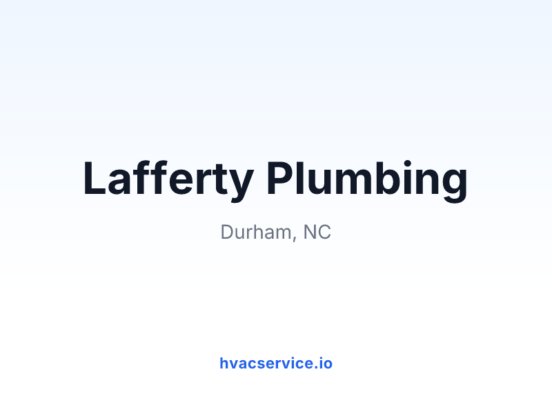 Lafferty Plumbing