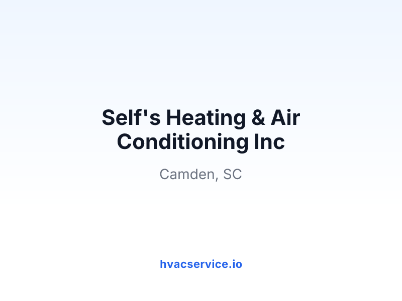 Self's Heating & Air Conditioning Inc