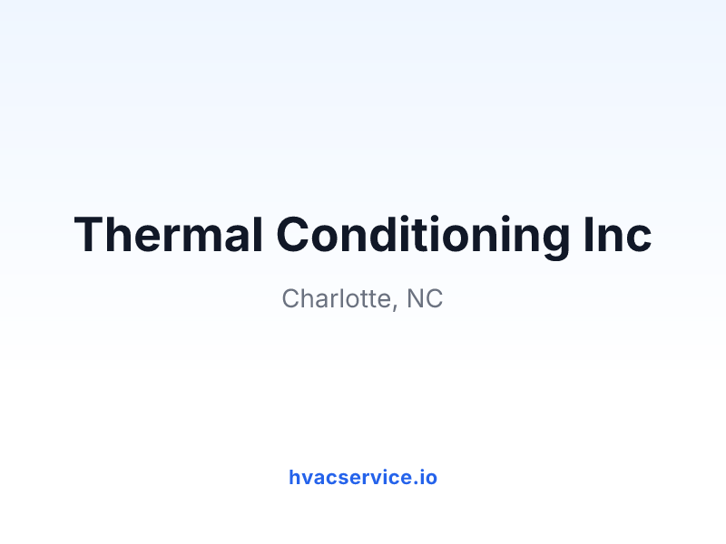 Thermal Conditioning Inc