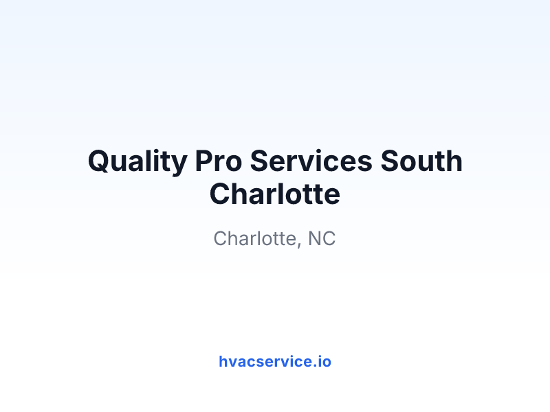 Quality Pro Services South Charlotte