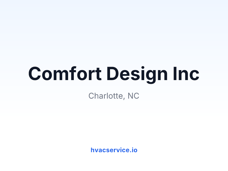 Comfort Design Inc