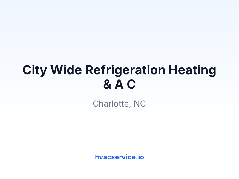 City Wide Refrigeration Heating & A C