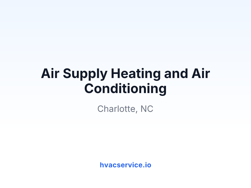Air Supply Heating and Air Conditioning