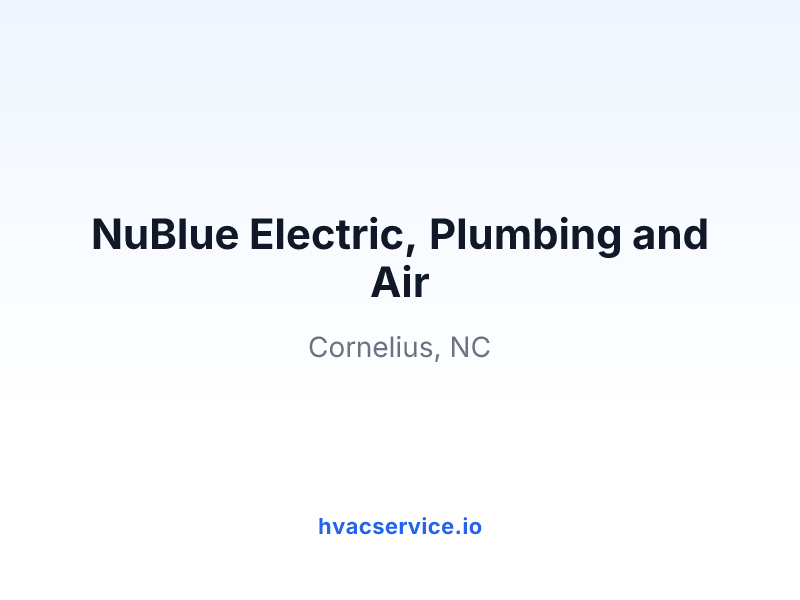 NuBlue Electric, Plumbing and Air