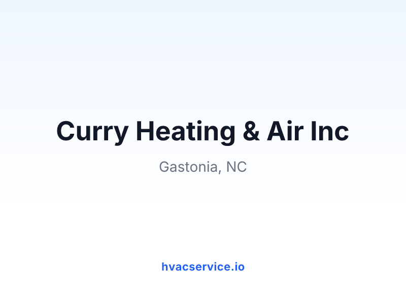 Curry Heating & Air Inc