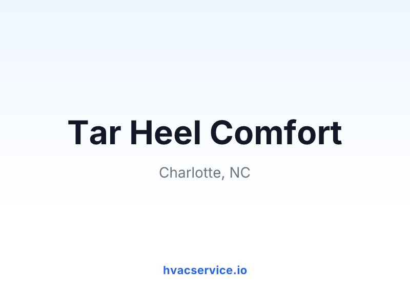 Tar Heel Comfort