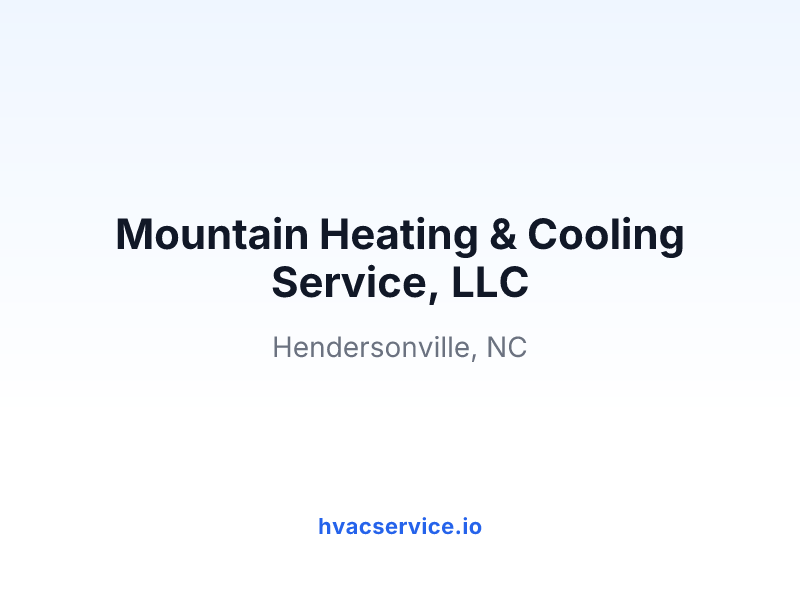 Mountain Heating & Cooling Service, LLC