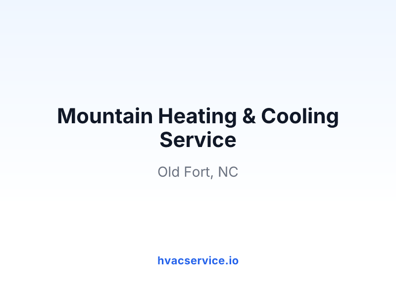 Mountain Heating & Cooling Service