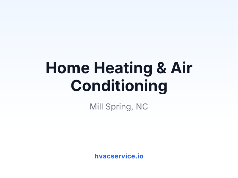 Home Heating & Air Conditioning