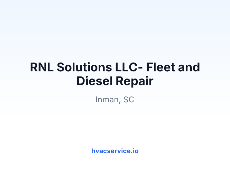 RNL Solutions LLC- Fleet and Diesel Repair