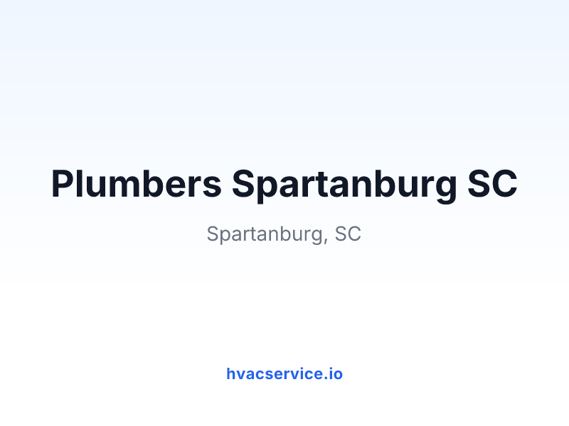 Plumbers Spartanburg SC
