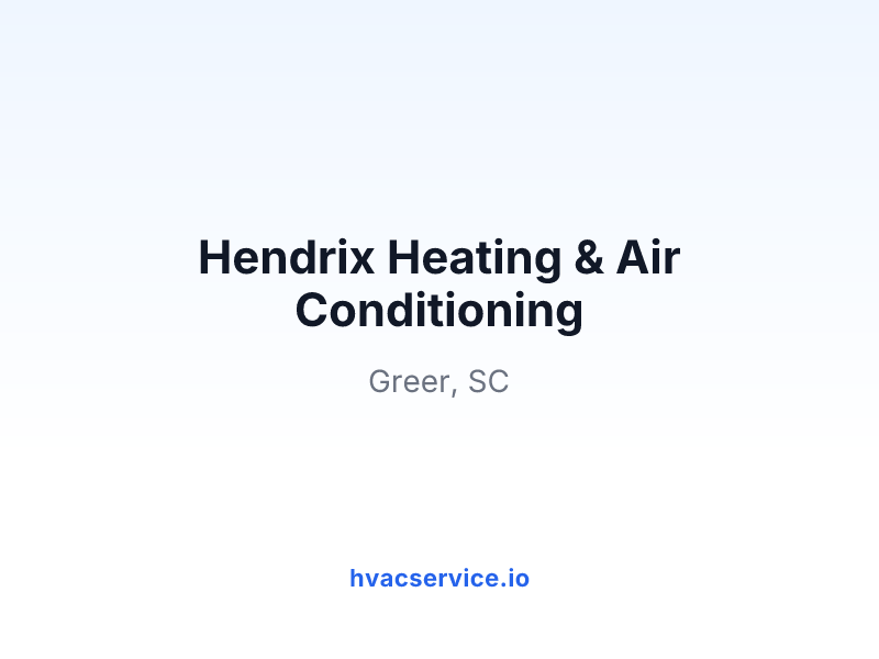 Hendrix Heating & Air Conditioning