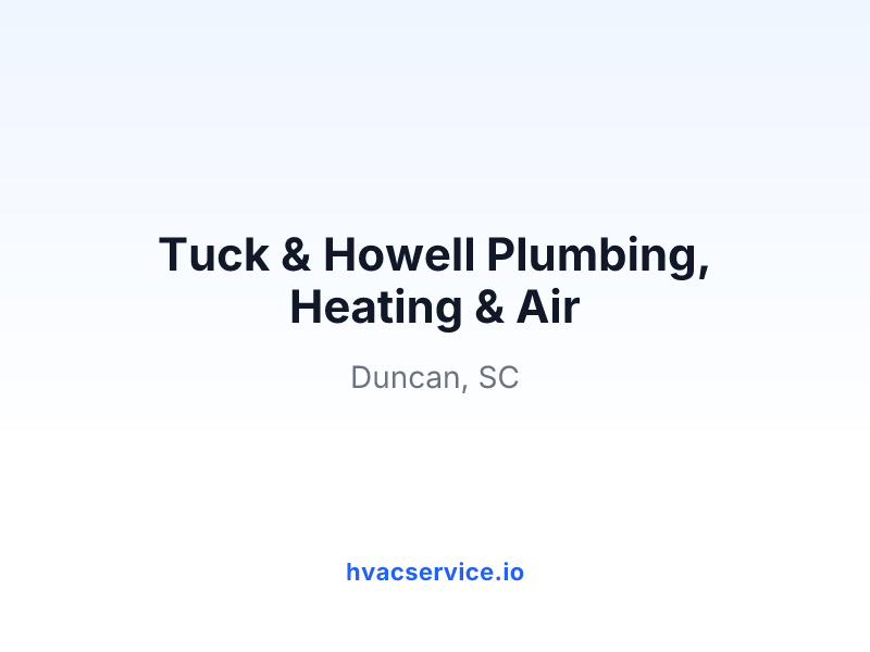Tuck & Howell Plumbing, Heating & Air