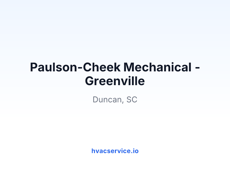 Paulson-Cheek Mechanical - Greenville