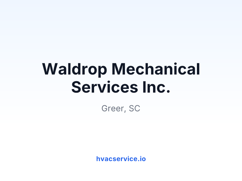 Waldrop Mechanical Services Inc.