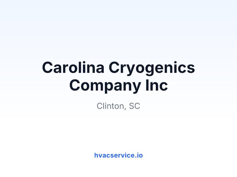 Carolina Cryogenics Company Inc
