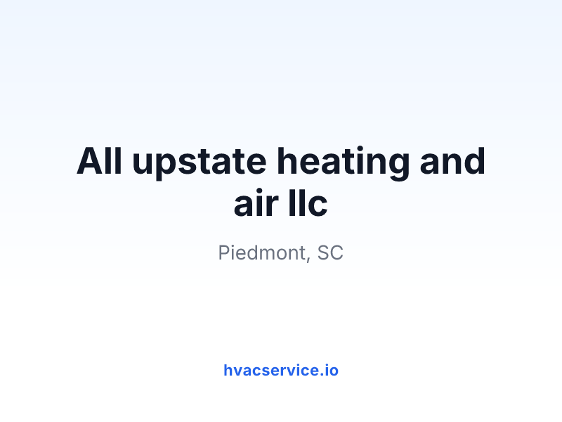 All upstate heating and air llc