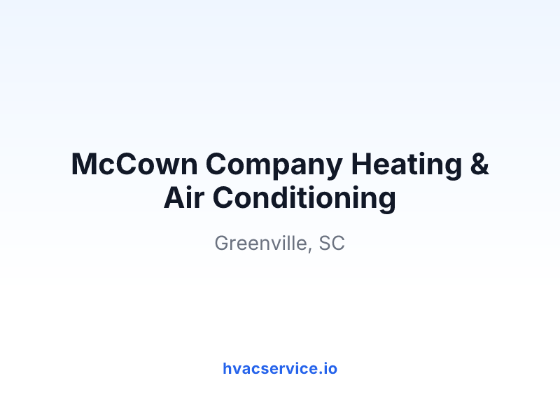 McCown Company Heating & Air Conditioning
