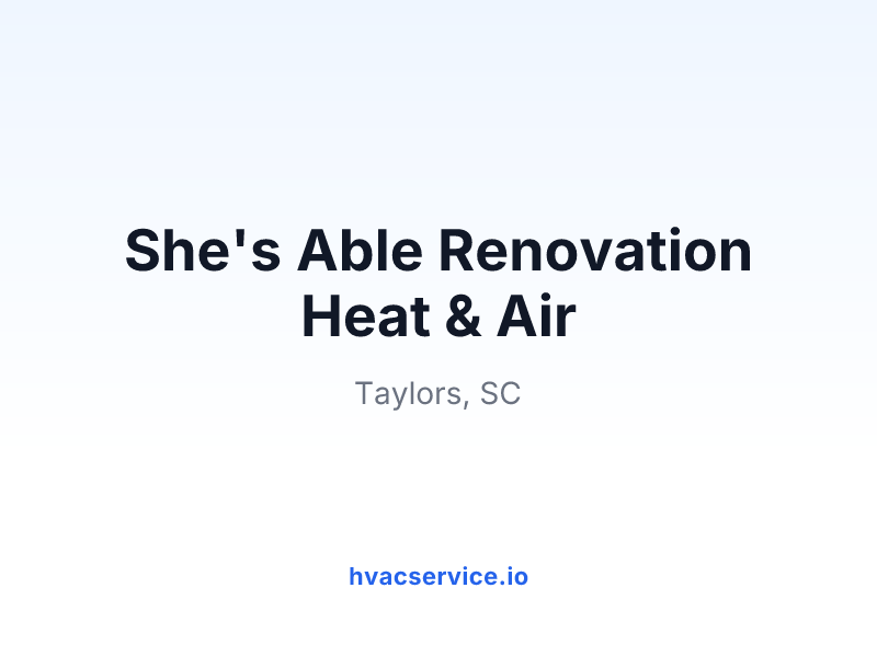 She's Able Renovation Heat & Air