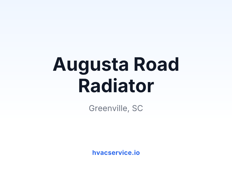 Augusta Road Radiator
