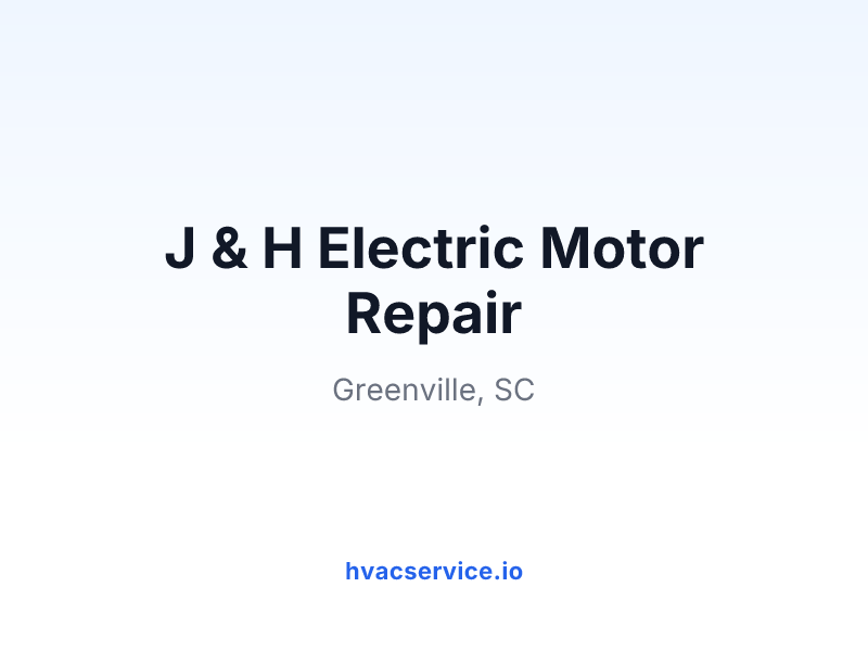 J & H Electric Motor Repair
