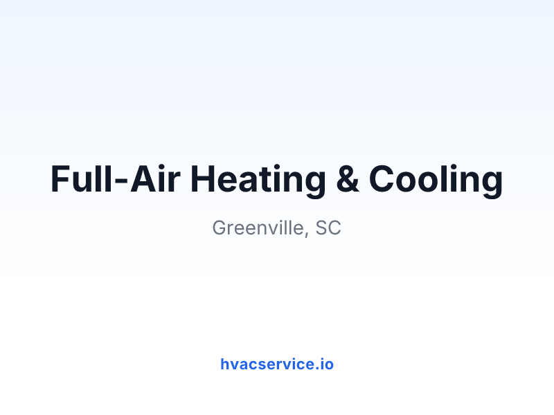 Full-Air Heating & Cooling
