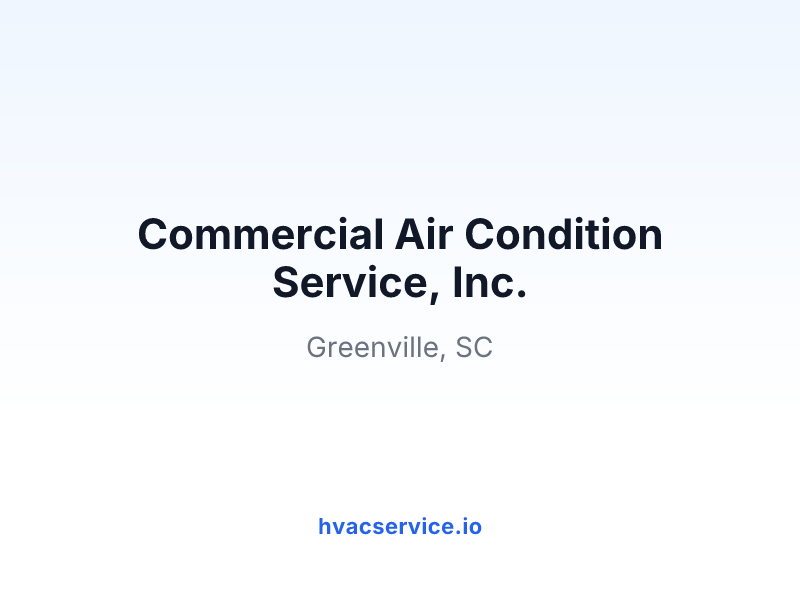 Commercial Air Condition Service, Inc.