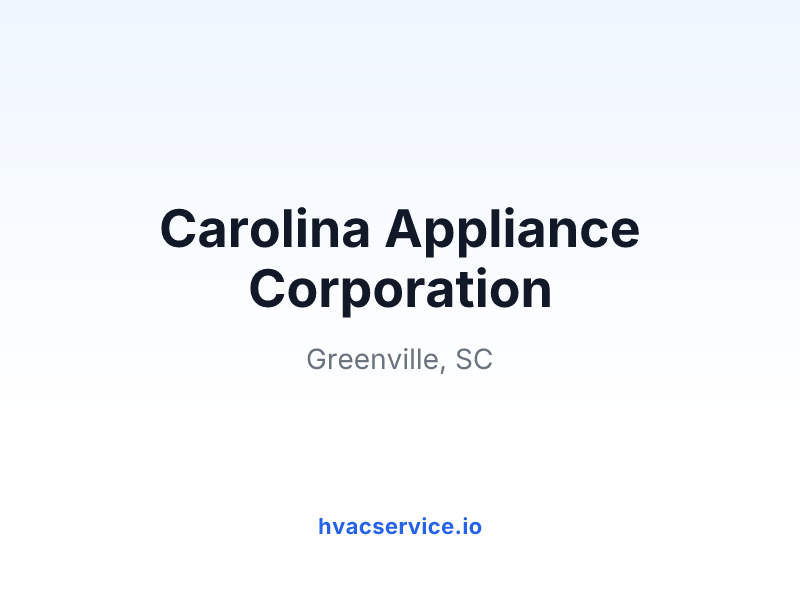 Carolina Appliance Corporation