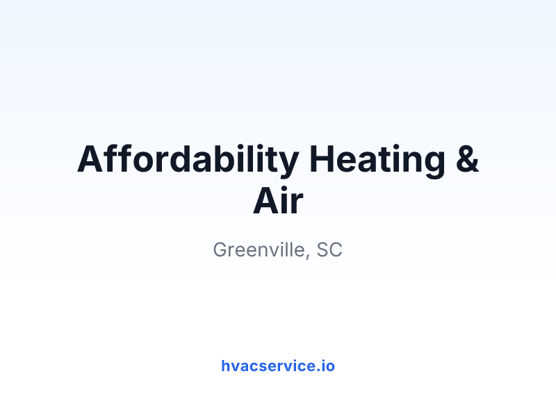 Affordability Heating & Air