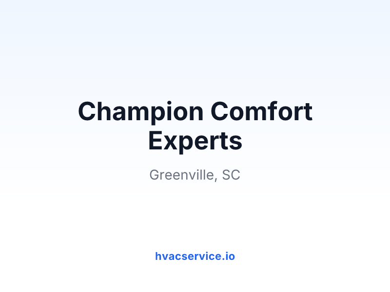 Champion Comfort Experts