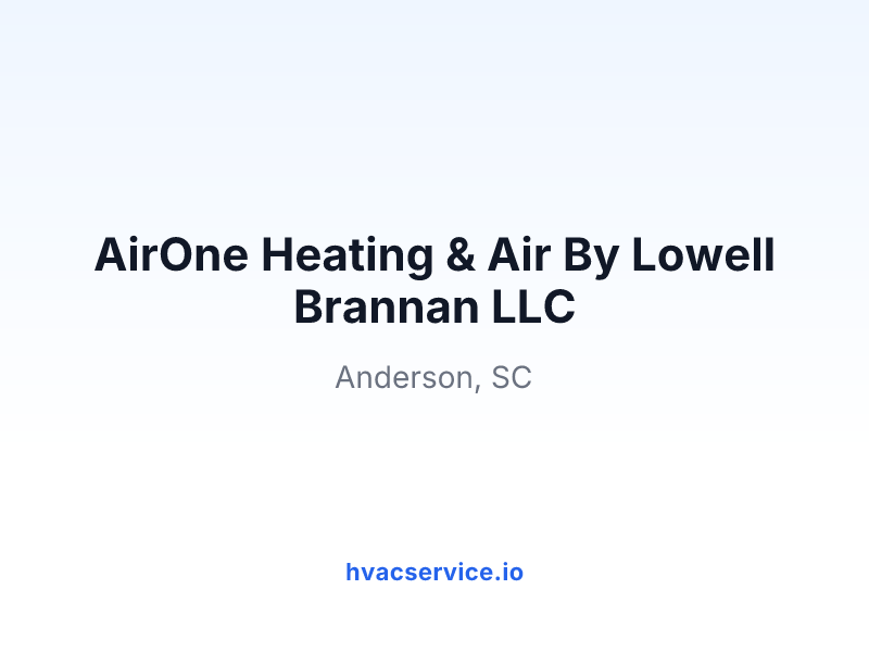 AirOne Heating & Air By Lowell Brannan LLC