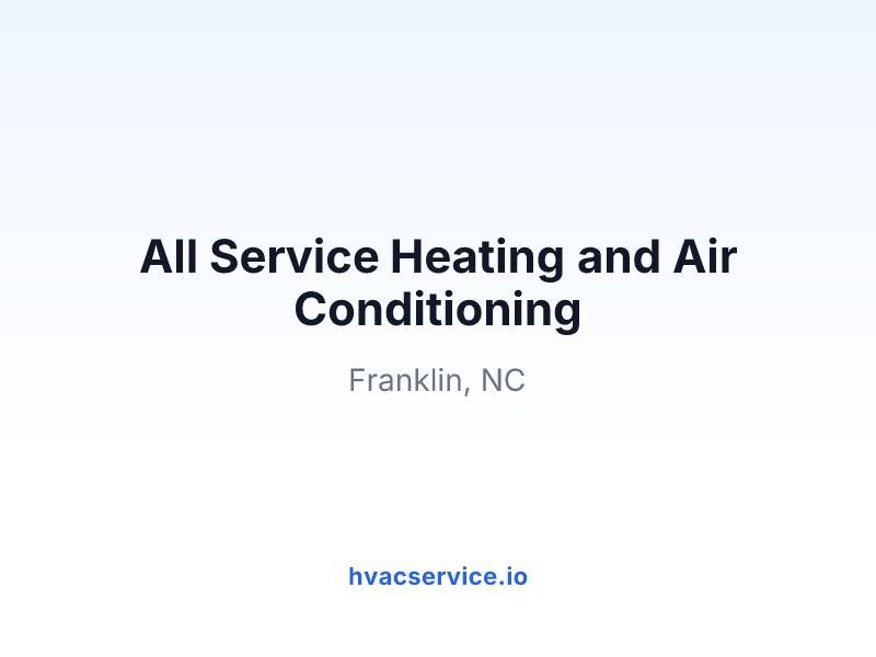 All Service Heating and Air Conditioning