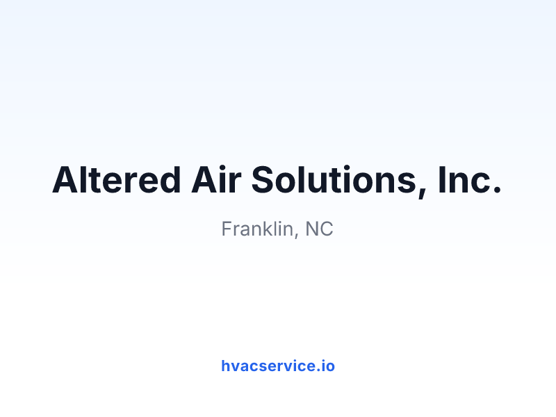 Altered Air Solutions, Inc.