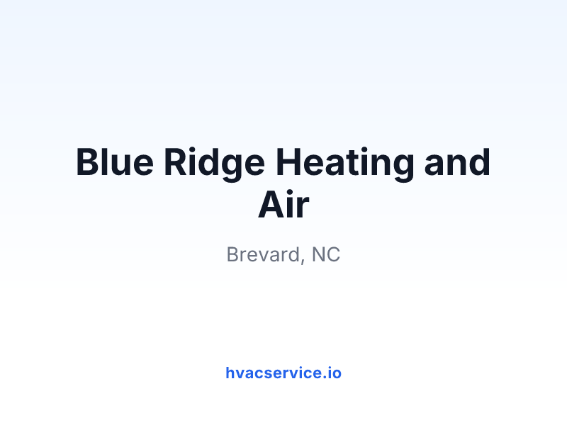 Blue Ridge Heating and Air