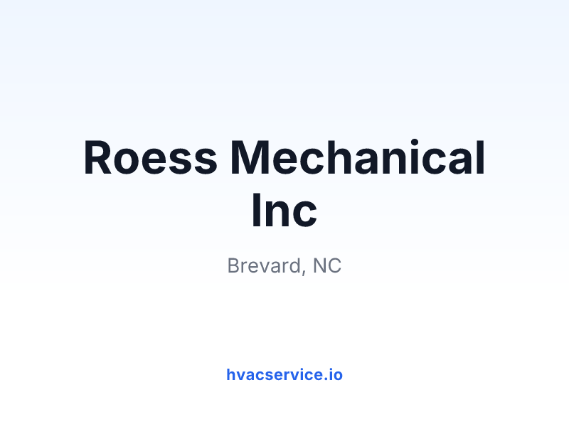 Roess Mechanical Inc