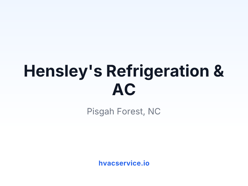 Hensley's Refrigeration & AC